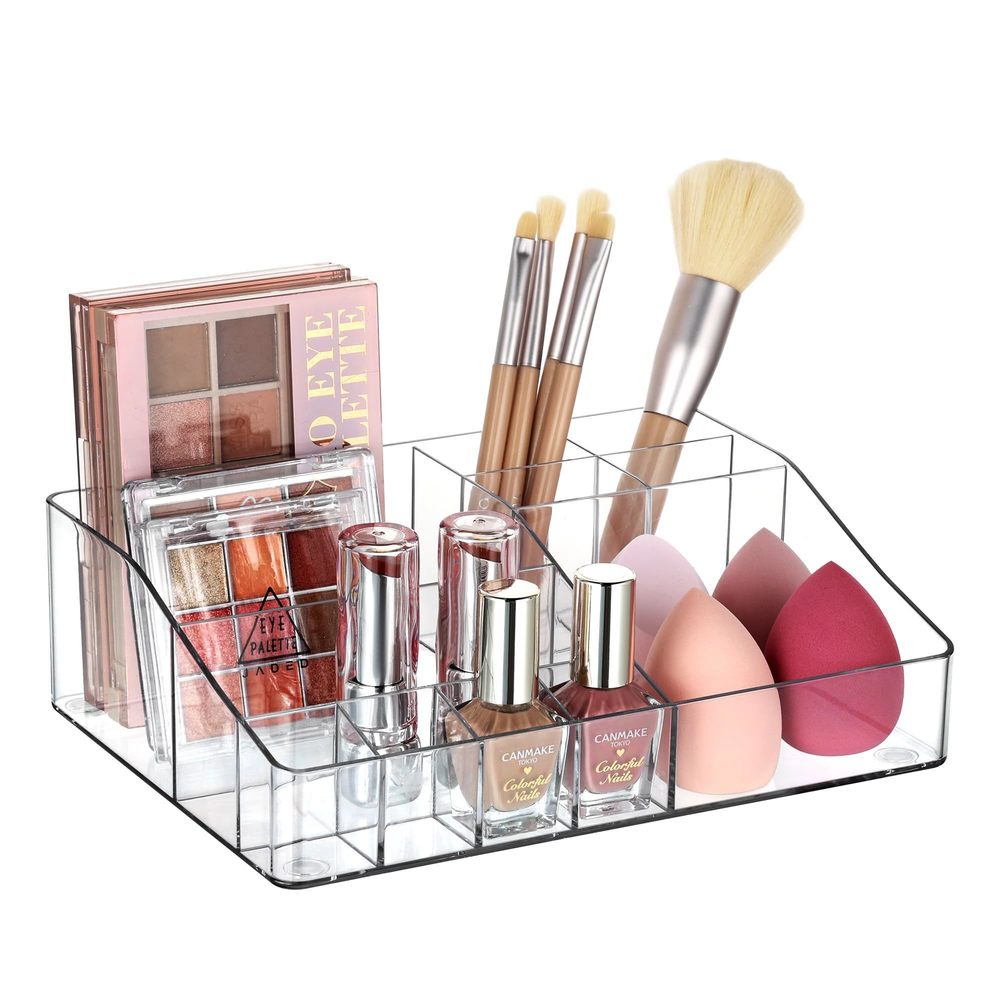 1 Tier Clear Makeup Organizer, Cosmetic Storage For Dresser Countertop And🦖
